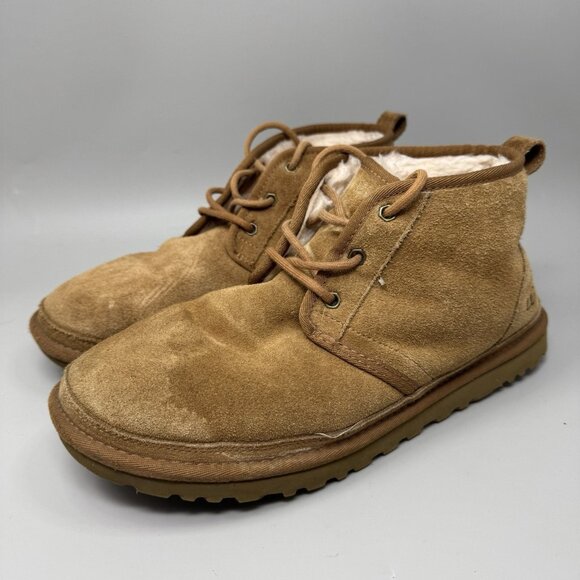UGG Neumel 3236 Chukka Ankle Boots Chestnut Suede Men\'s Size 11 Warm Lined main image 4
